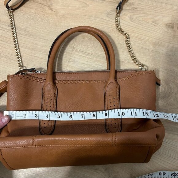 Franco Sarto Tan Brown Faux Leather Large Hobo Satchel Bag Purse - Picture 9 of 10